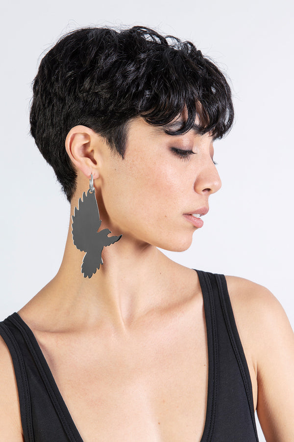 BIRD - Silver Earring