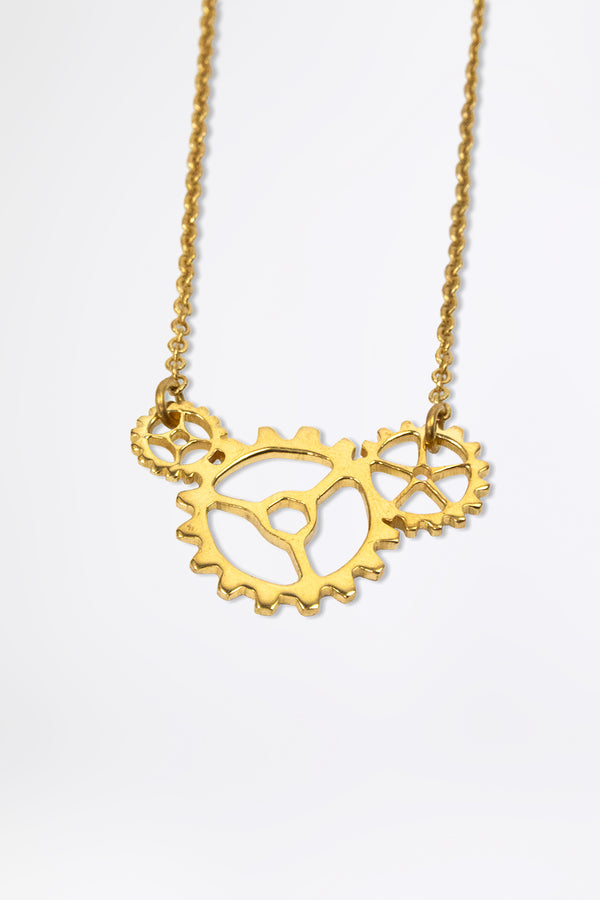GEARWHEEL - Simple Gold Necklace