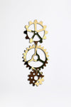 GEARWHEEL - Großer Einzelner Gold Ohrring