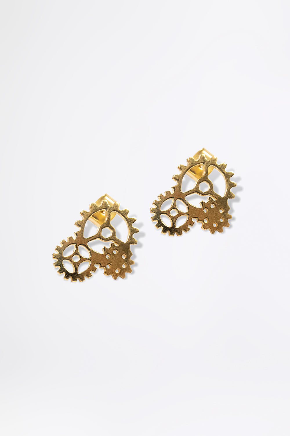GEARWHEEL - Gold Ohrring
