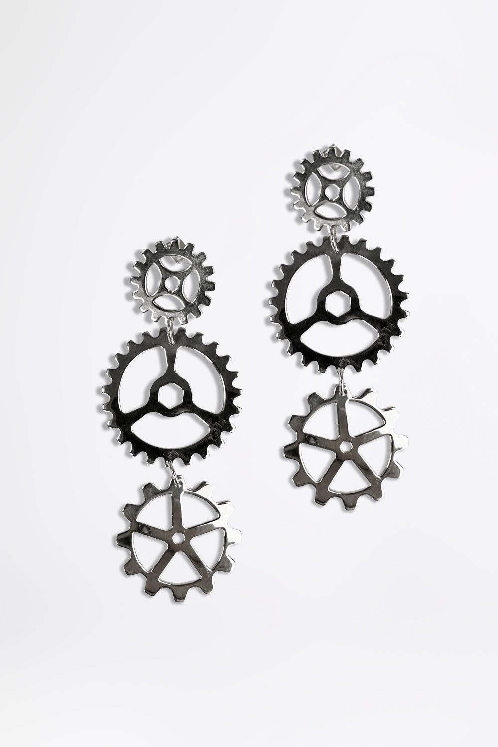 GEARWHEEL - トリプルシルバーピアス