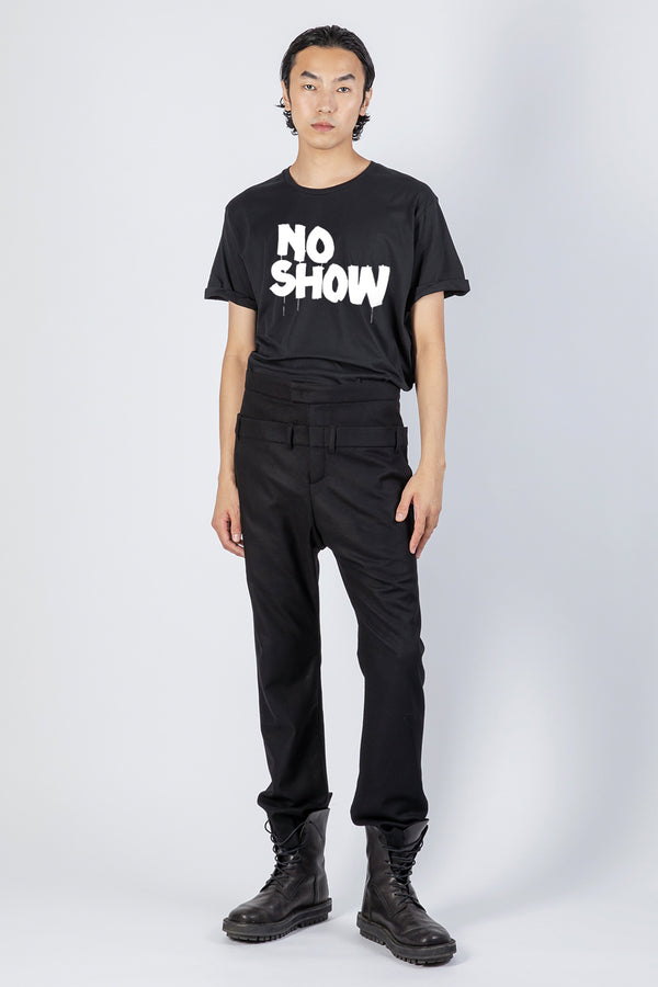 NO SHOW ブラック/ホワイト - ステートメント T シャツ - メンズ
