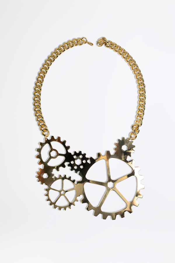 GEARWHEEL QUEEN - Gold Necklace
