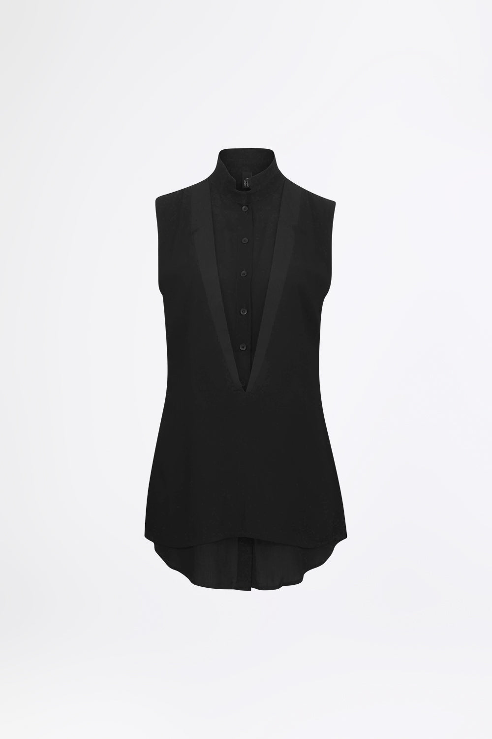 DOUBLE COLLAR - Sleeveless Shirt