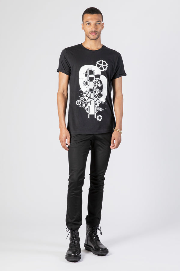DREAM MACHINE - Schwarz Statement T-Shirt - Männer