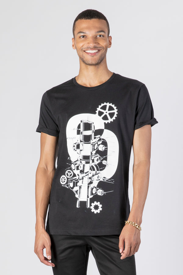 DREAM MACHINE - Schwarz Statement T-Shirt - Männer