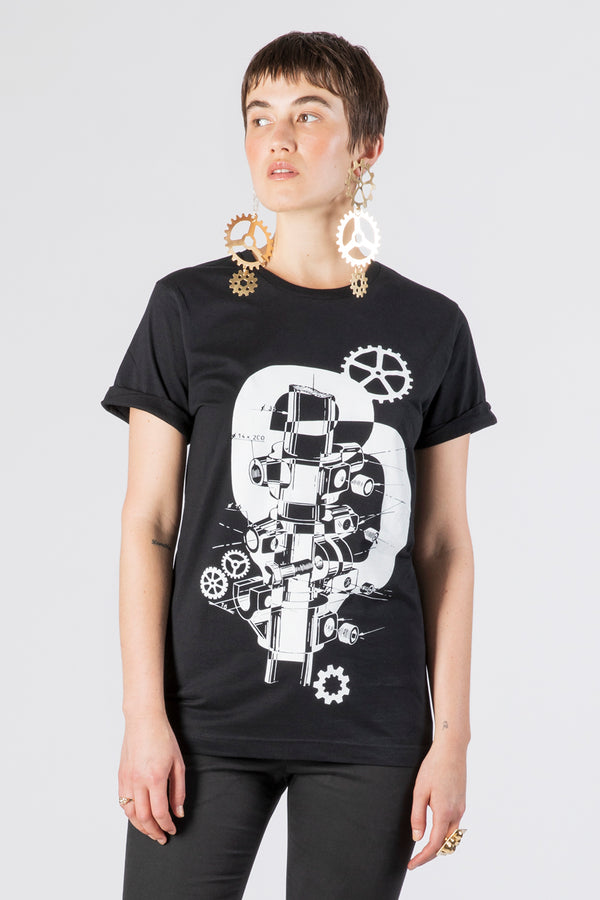 DREAM MACHINE - ブラック ステートメントTシャツ