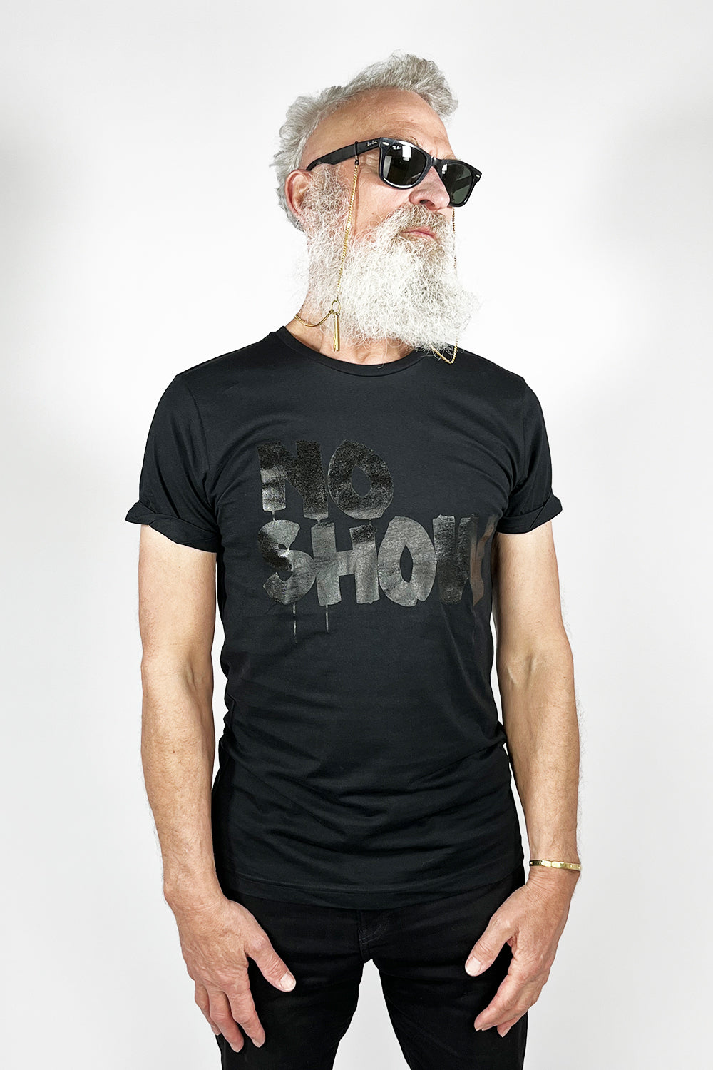 NO SHOW ブラック - ステートメントTシャツ - メンズ
