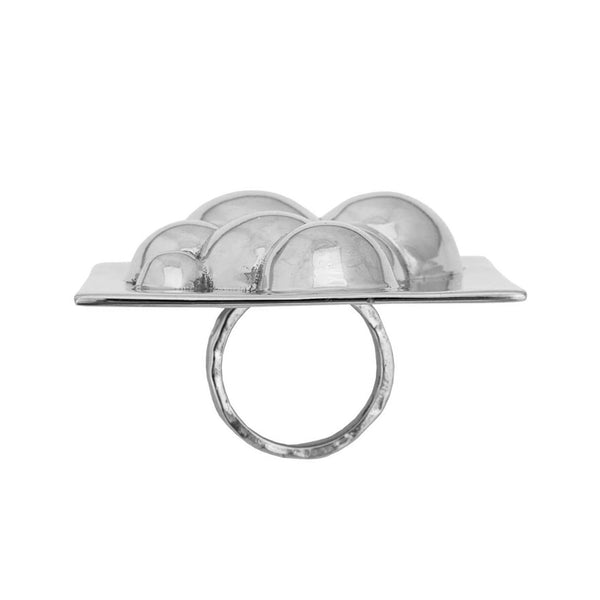 SQUARE BUBBLE - Silberring