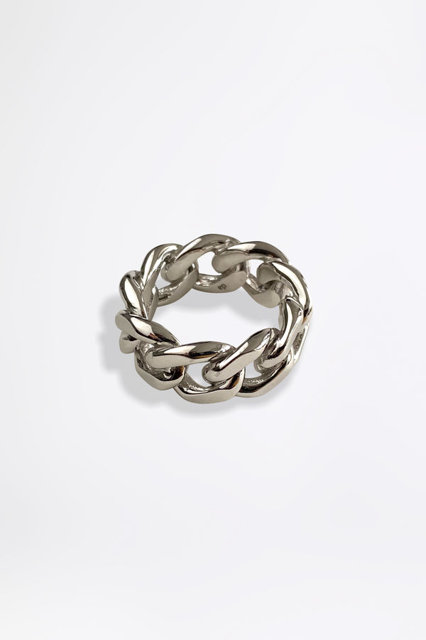 TANK CHAIN BOLD - Silver Ring