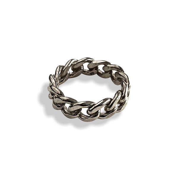 TANK CHAIN FINE - Gunmetal Ring