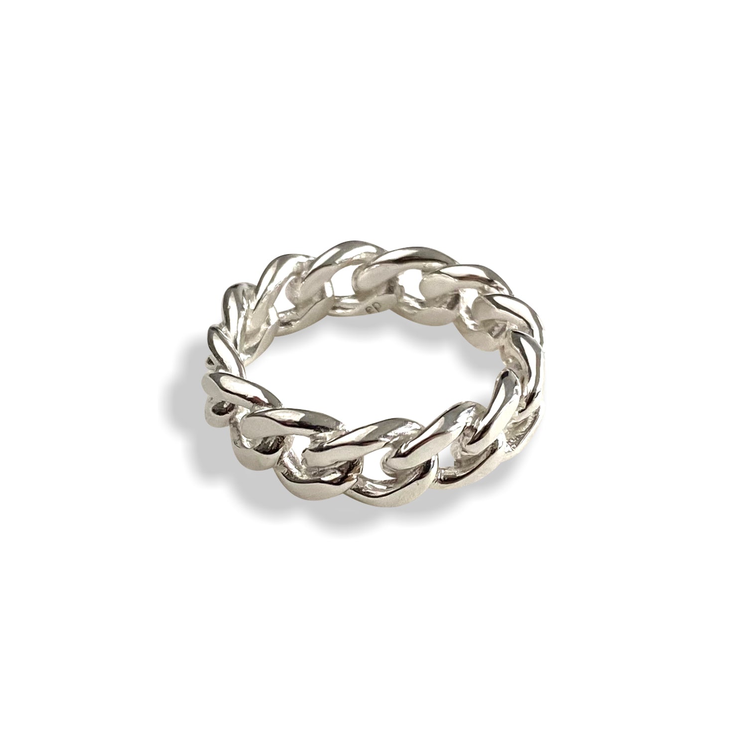 TANK CHAIN FINE - Silber Ring