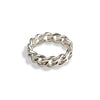 TANK CHAIN FINE - Silber Ring