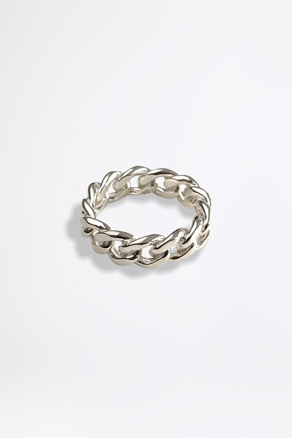 TANK CHAIN FINE - Silber Ring