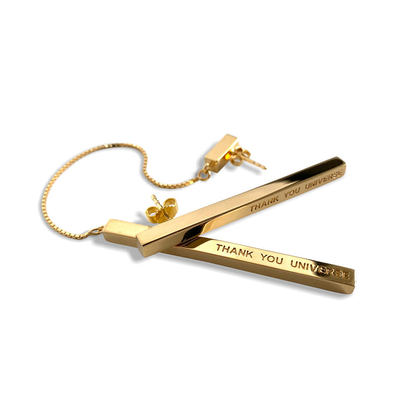 THANK YOU UNIVERSE - CHAIN COMBI - Gold Earring
