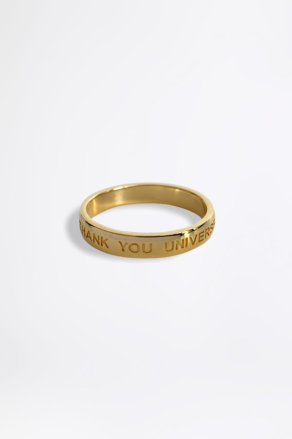 THANK YOU UNIVERSE - SIMPLE - Gold Ring