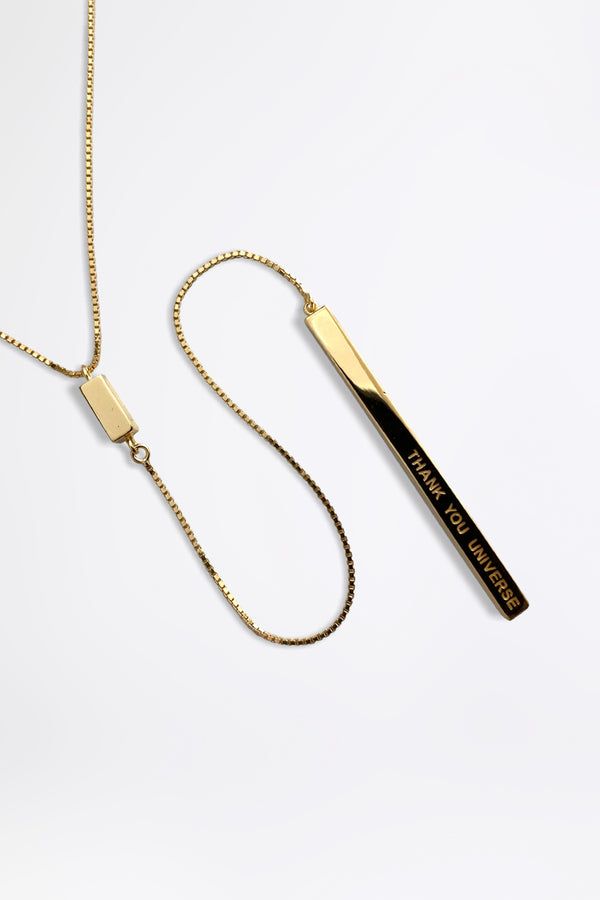 THANK YOU UNIVERSE - Y-Gold Necklace