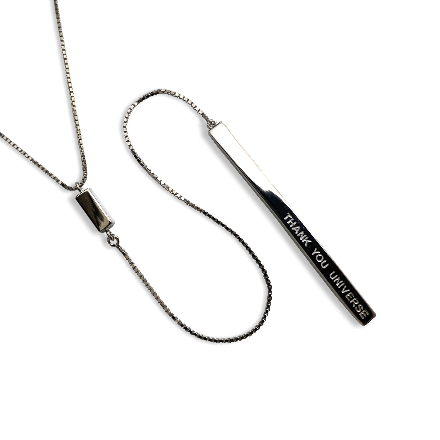 THANK YOU UNIVERSE - Y-Silver Necklace