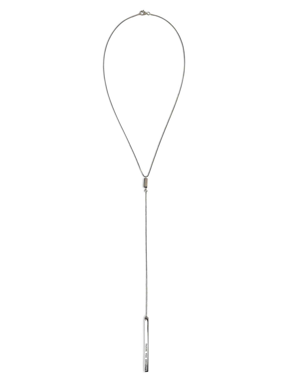 THANK YOU UNIVERSE - Y-Silver Necklace