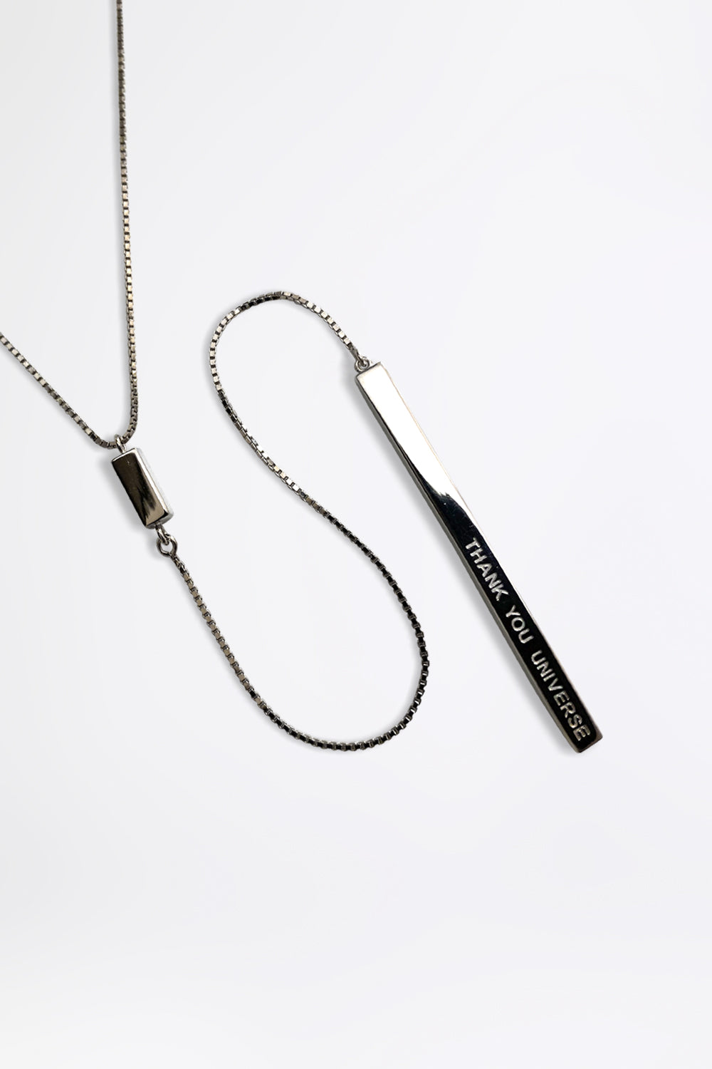 THANK YOU UNIVERSE - Y-Silver Necklace