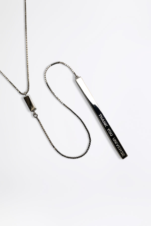 THANK YOU UNIVERSE - Y-Silver Necklace