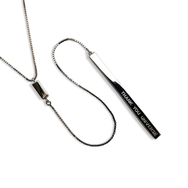 THANK YOU UNIVERSE - Y-Silver Necklace