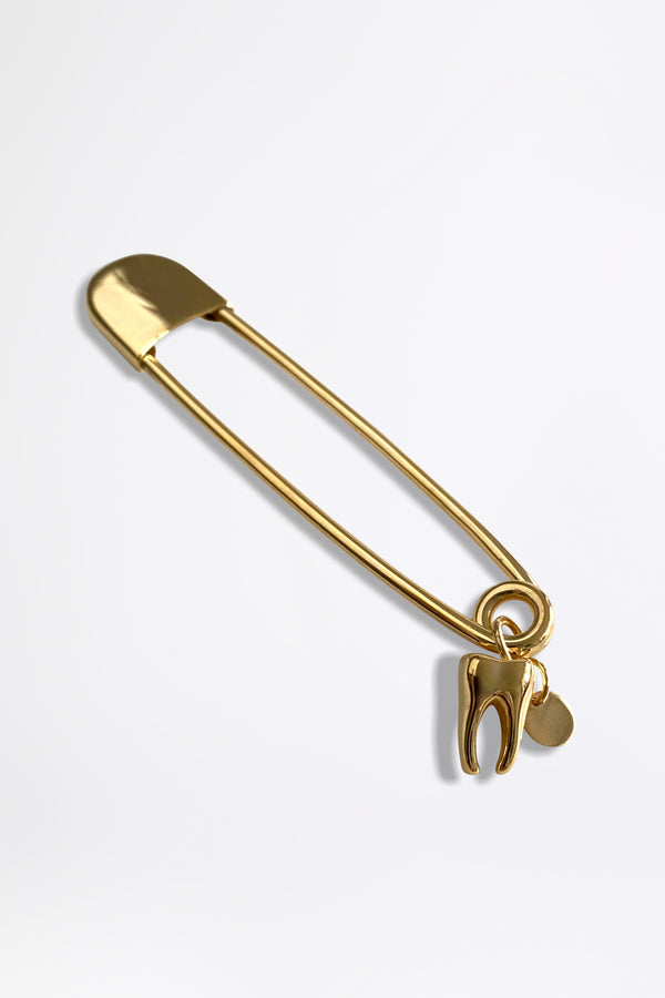 TOOTH - Gold Safety pin