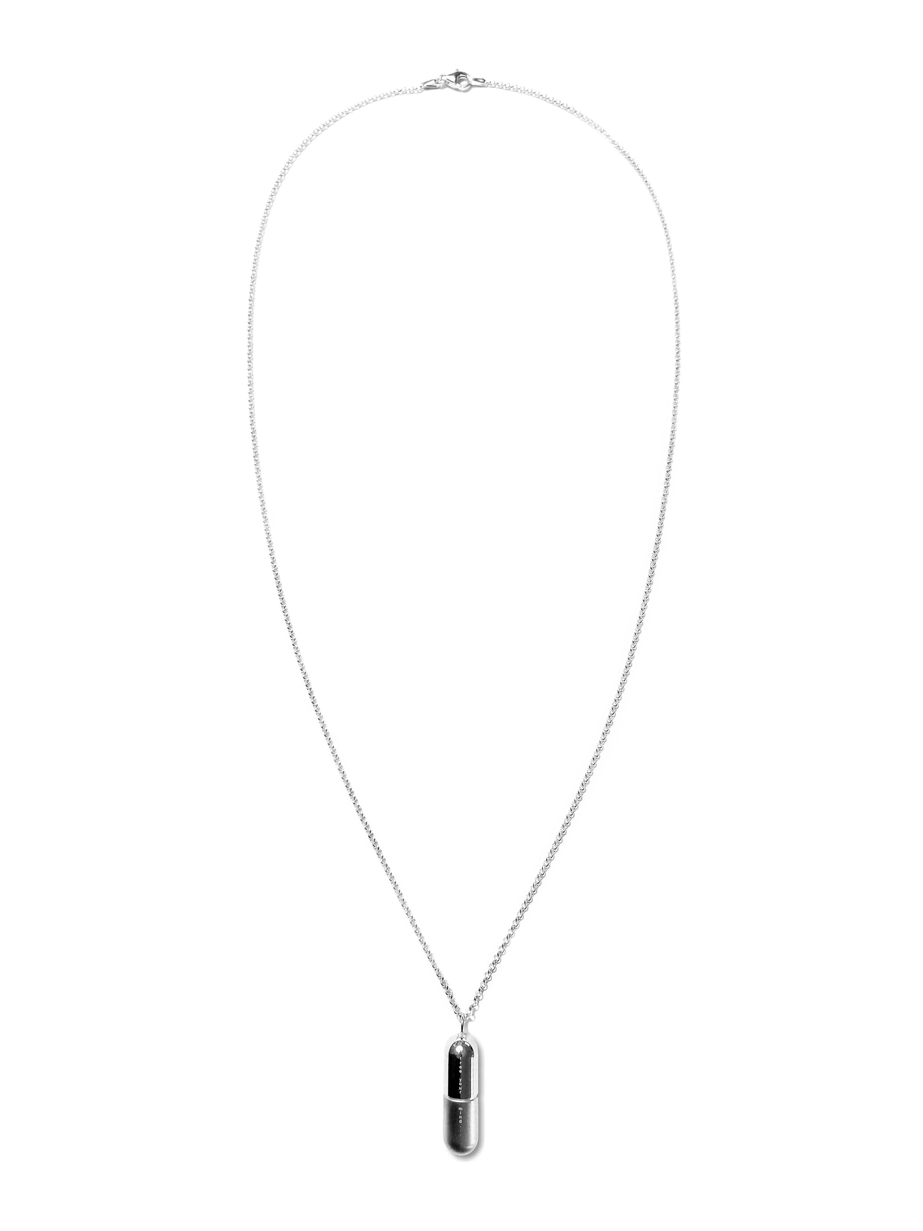 silver-pill with chain