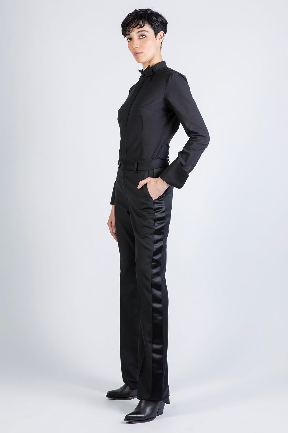 SMOKING SATIN - Pants