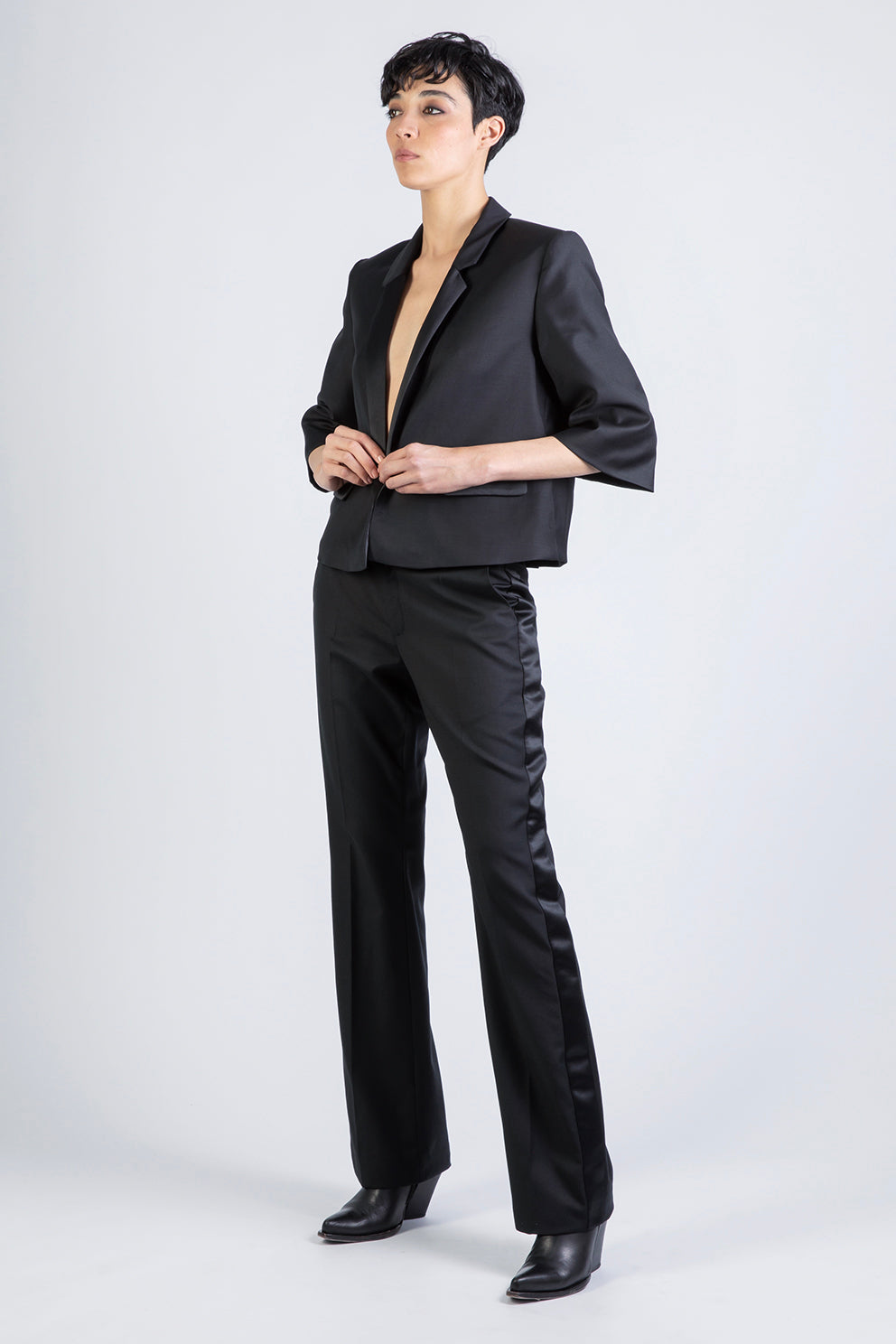 SMOKING SATIN - Pants