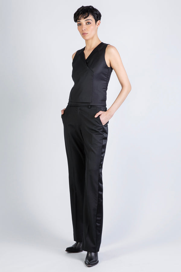 SMOKING SATIN - Pants