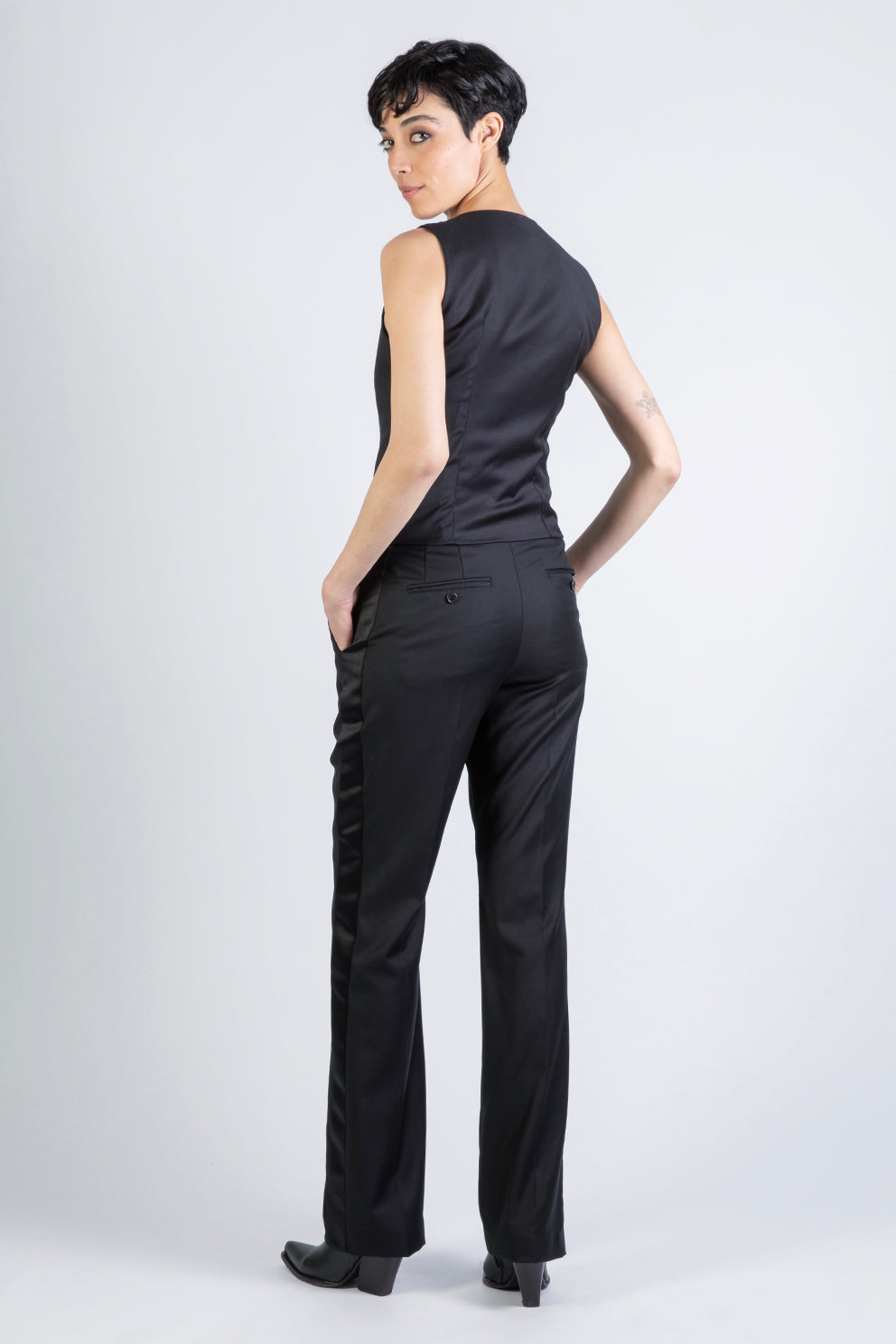 SMOKING SATIN - Pants