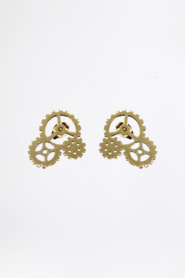 GEARWHEEL - Gold Ohrringe