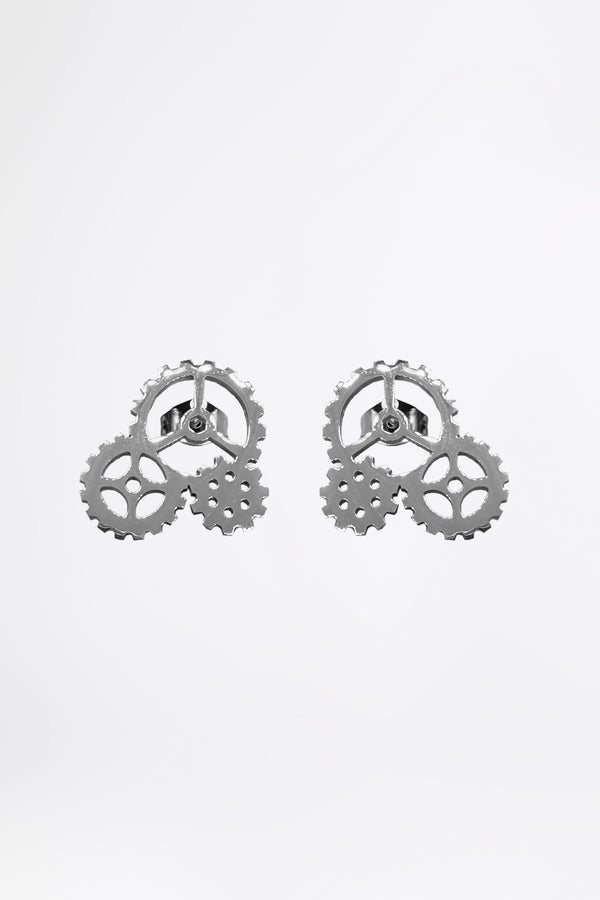 GEARWHEEL - Silber Ohrringe