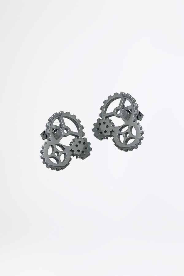 GEARWHEEL - Silber Ohrringe