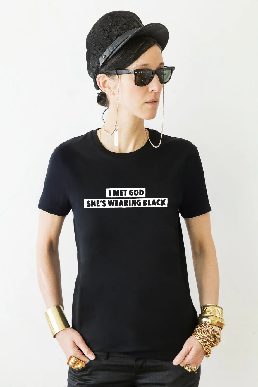 I MET GOD - Statement T-Shirt - Women