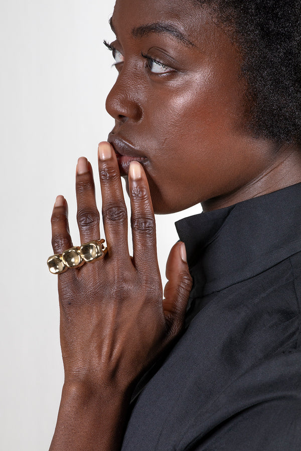 TRIPLE TOOTH - Ring Gold