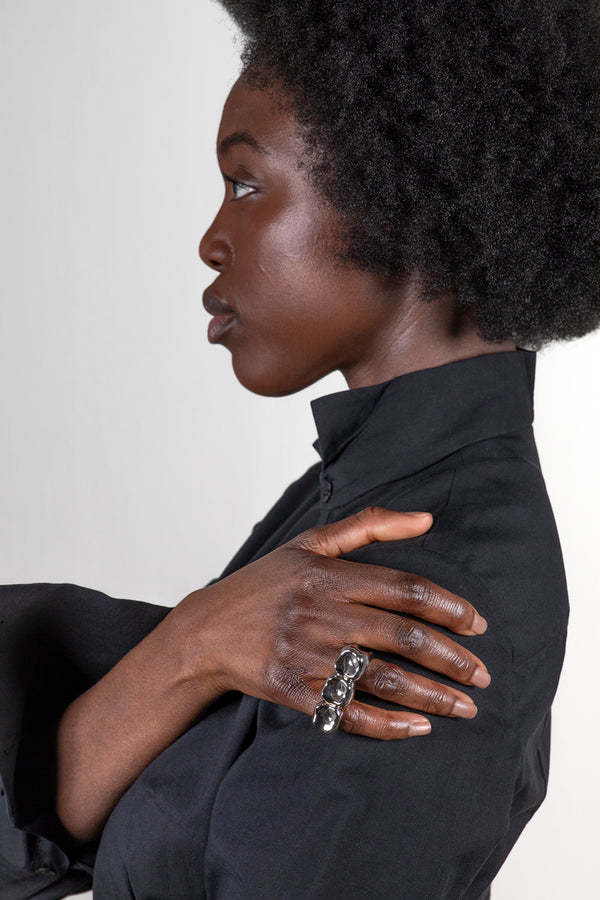 TRIPLE TOOTH - Ring Silver