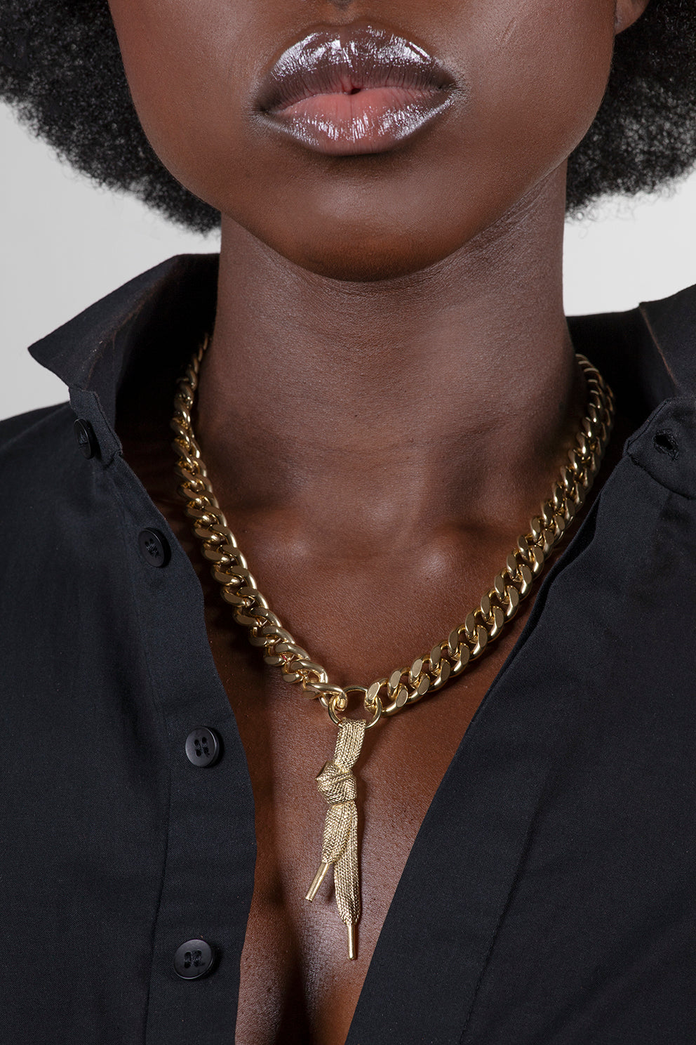 LACE - 重厚なネックレス ゴールド