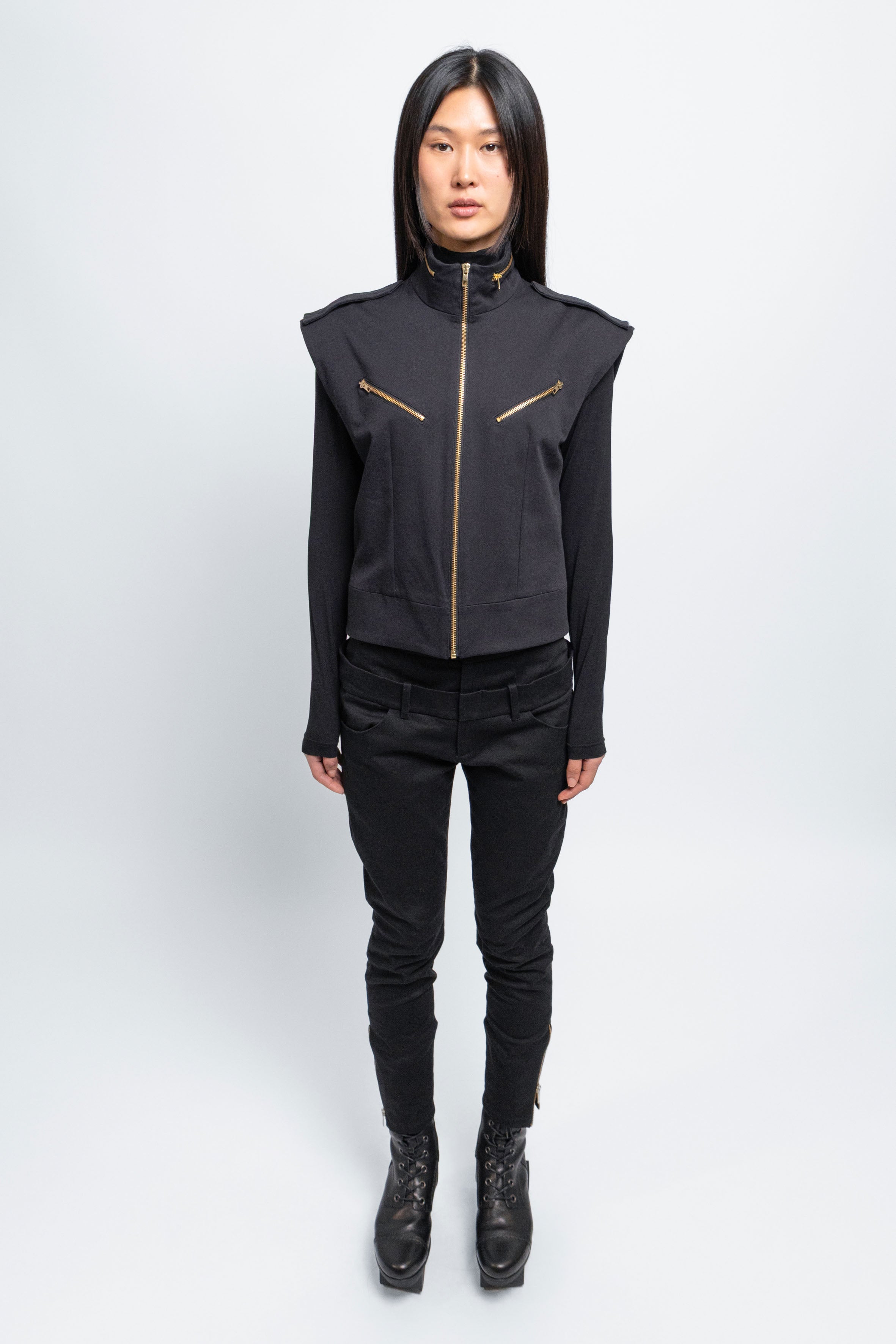 SKINNY NORRIS GOLD - Pants - Women