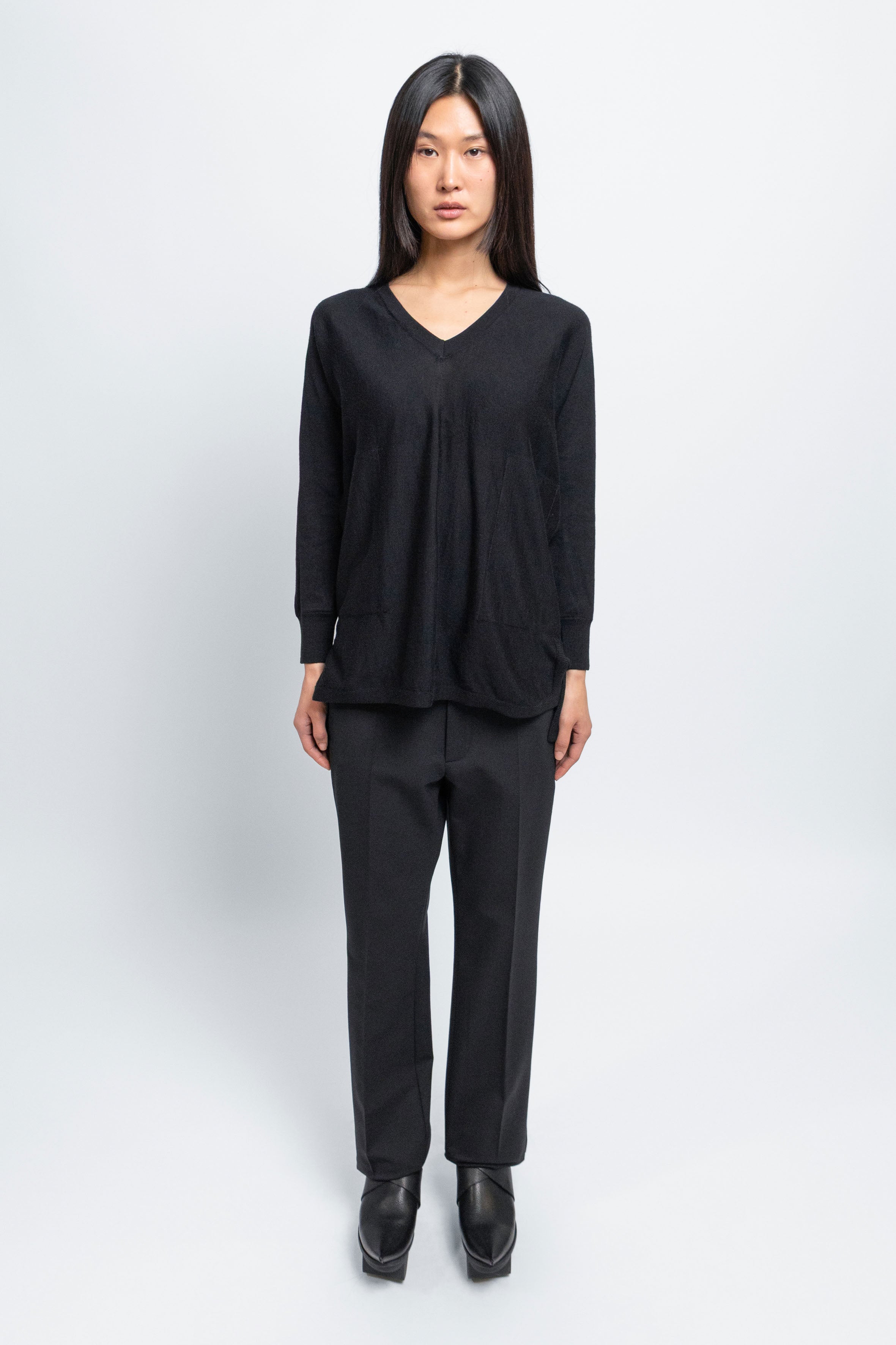 MOONLIGHT - V-Neck Strickpullover - Frauen