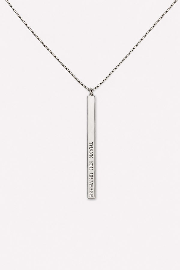 THANK YOU UNIVERSE - Silver Necklace