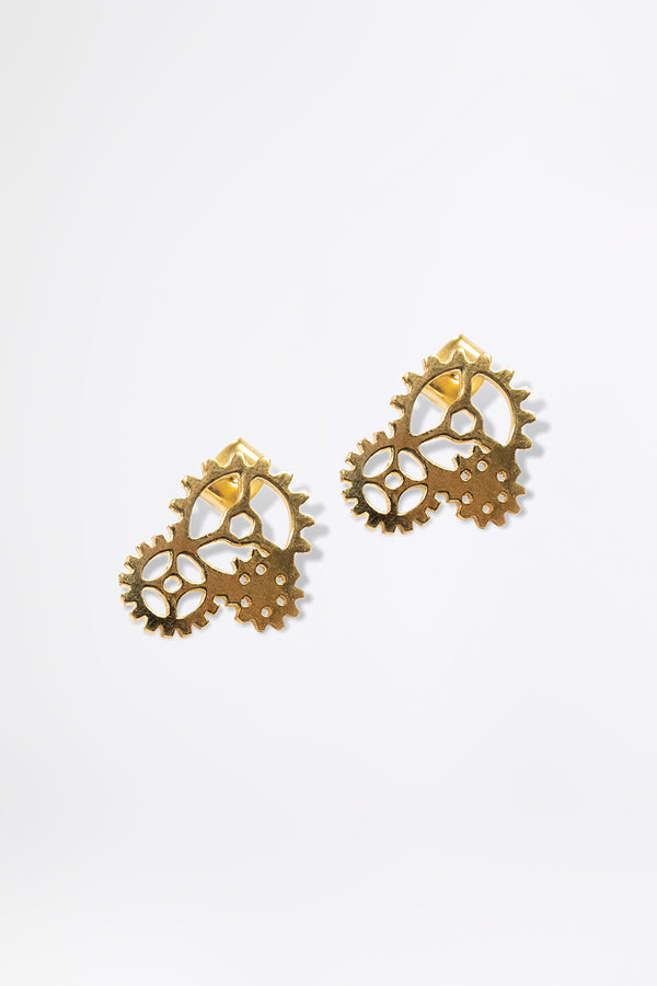 GEARWHEEL - Gold Earring