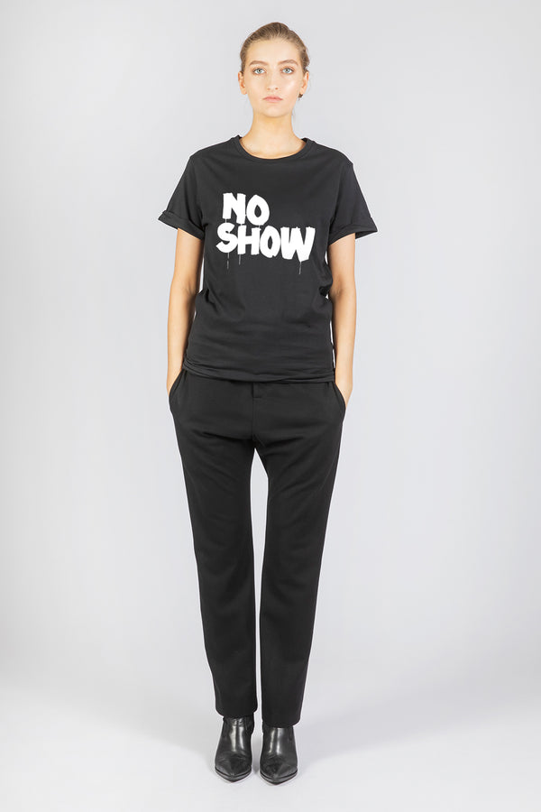 NO SHOW Schwarz/Weiß - Statement T-Shirt