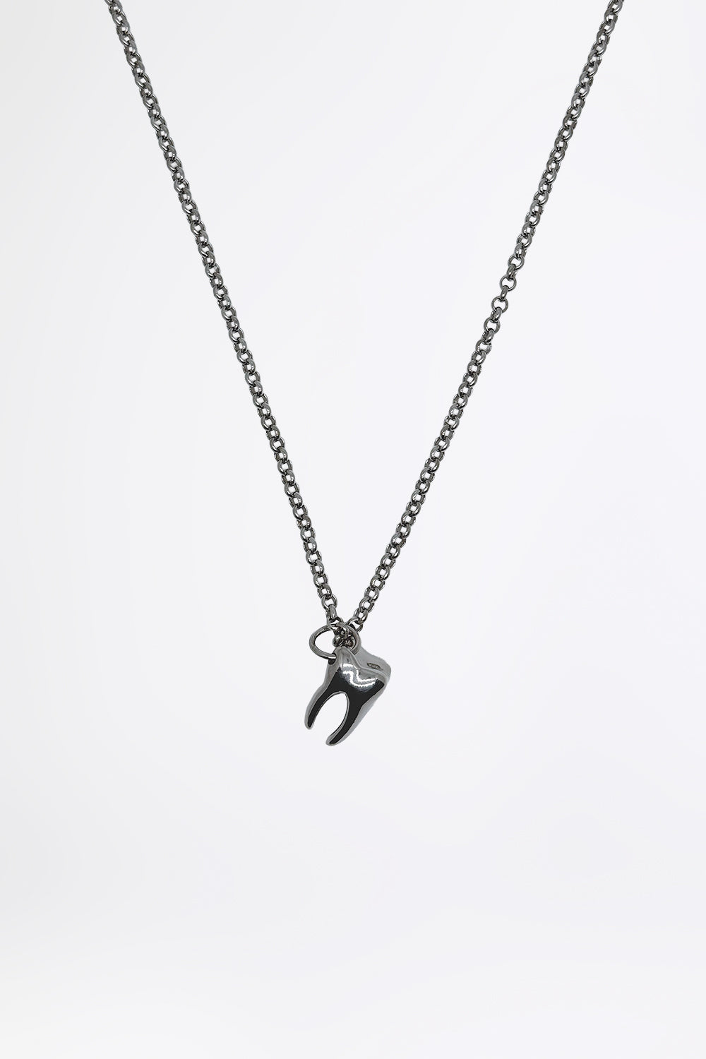 TOOTH - Long Necklace Silver