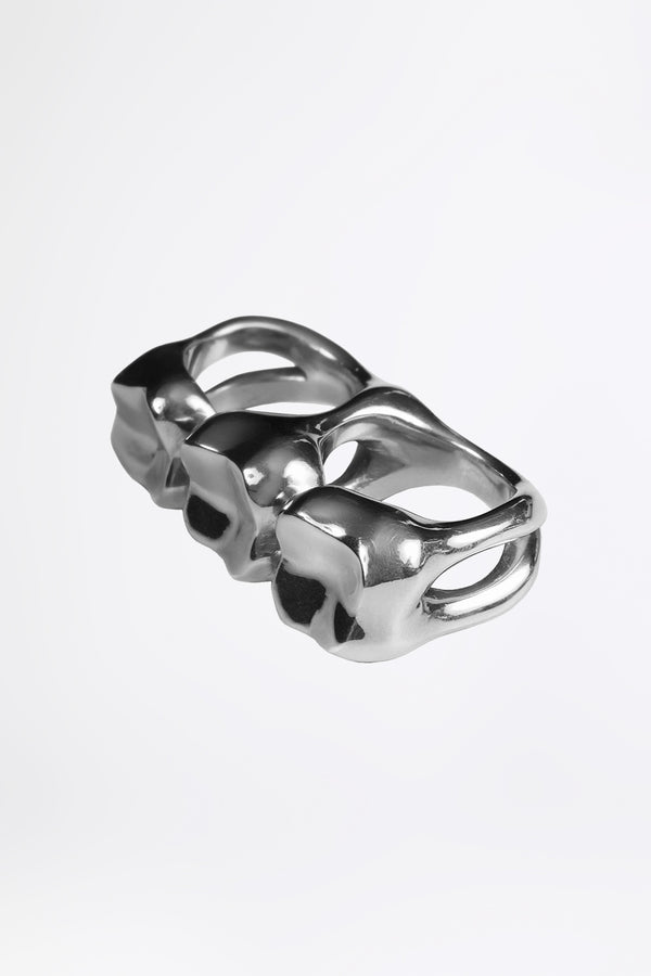 TRIPLE TOOTH - Ring Silver