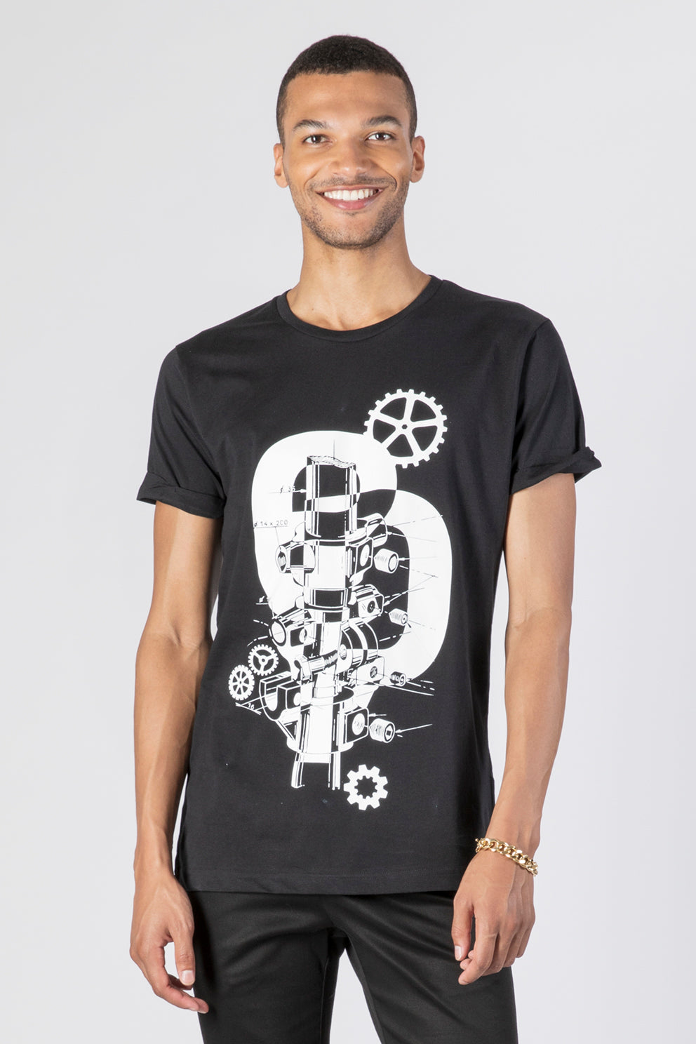 DREAM MACHINE- ブラック ステートメントTシャツ - メンズ