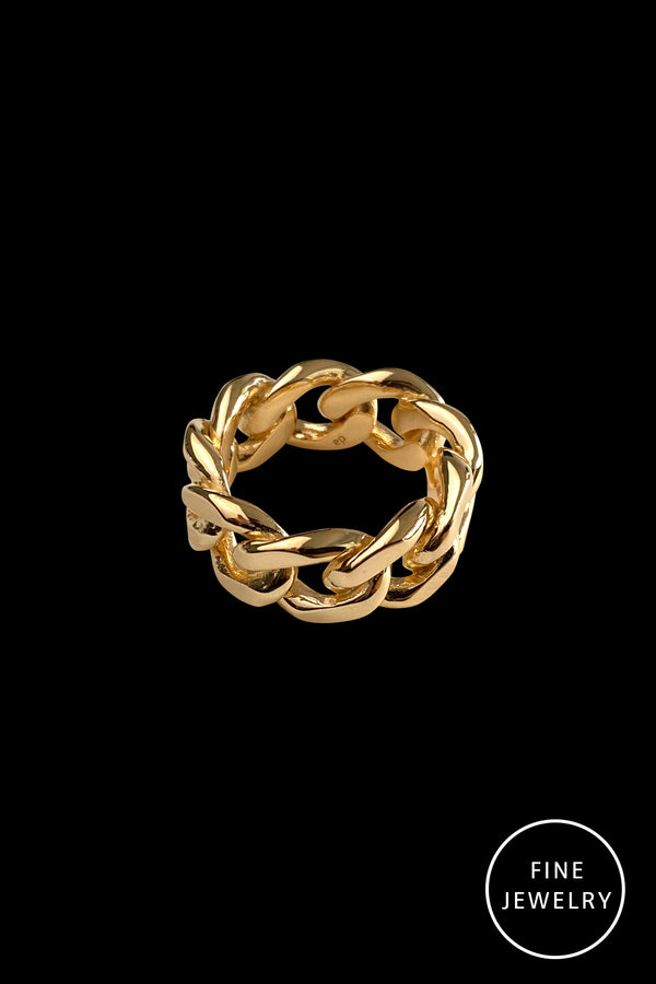 ECHTSCHMUCK - TANK CHAIN BOLD - Gold Ring