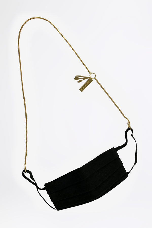 HUNGRY FOR LIFE - Gold Mask Holder Necklace