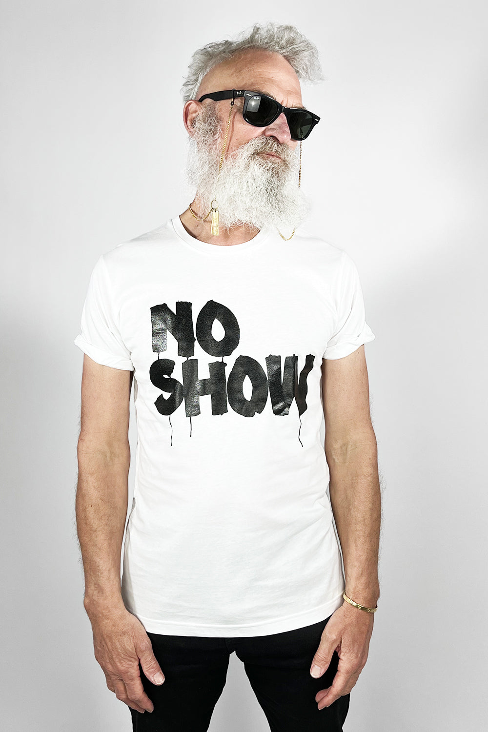 NO SHOW Weiß - Statement T-Shirt